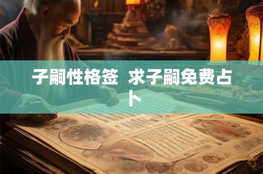 子嗣性格签  求子嗣免费占卜