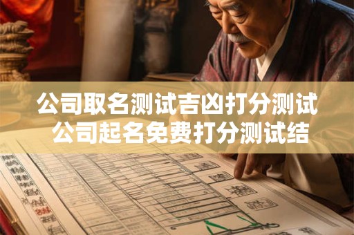 公司取名测试吉凶打分测试 公司起名免费打分测试结果
