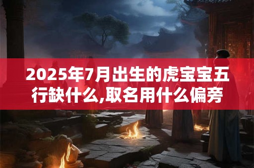 2025年7月出生的虎宝宝五行缺什么,取名用什么偏旁好