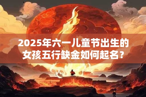 2025年六一儿童节出生的女孩五行缺金如何起名？