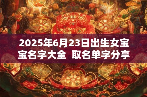 2025年6月23日出生女宝宝名字大全  取名单字分享