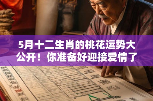 5月十二生肖的桃花运势大公开！你准备好迎接爱情了吗