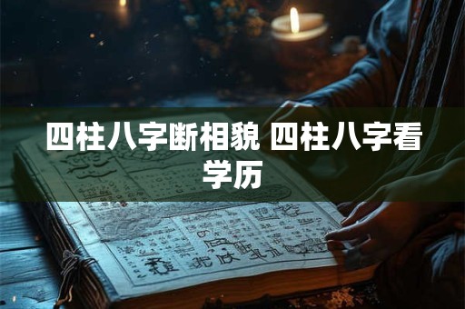 四柱八字断相貌 四柱八字看学历