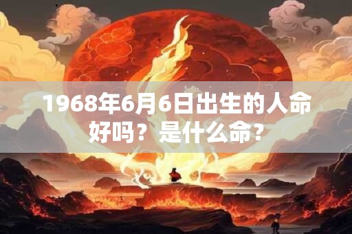 1968年6月6日出生的人命好吗？是什么命？