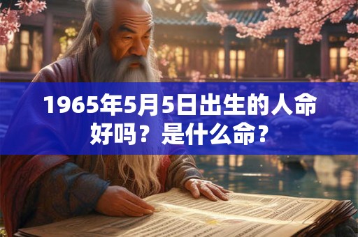 1965年5月5日出生的人命好吗？是什么命？