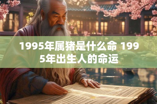 1995年属猪是什么命 1995年出生人的命运 1995年属猪是什么命 1995年出生人的命运