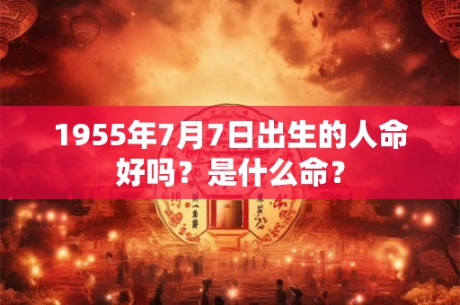 1955年7月7日出生的人命好吗？是什么命？