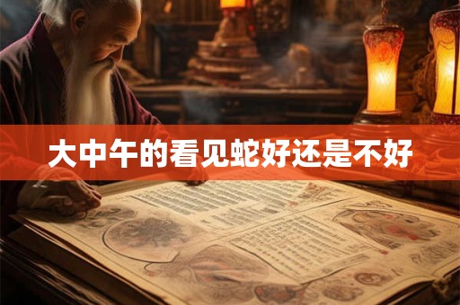 大中午的看见蛇好还是不好