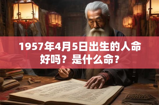 1957年4月5日出生的人命好吗?是什么命? 1957年4月5日出生的人命好吗?是什么命?
