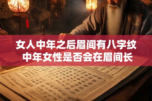女人中年之后眉间有八字纹 中年女性是否会在眉间长出八字纹