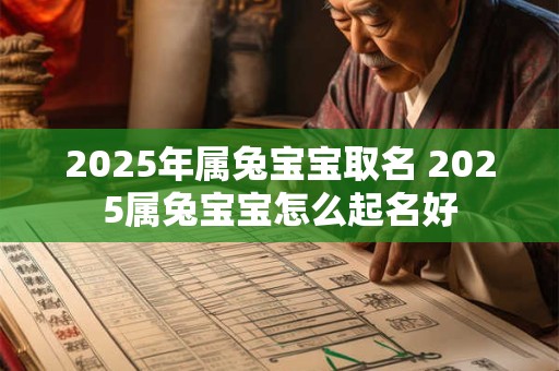 2025年属兔宝宝取名 2025属兔宝宝怎么起名好