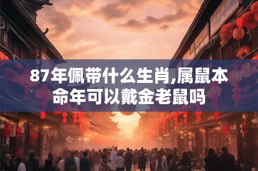 87年佩带什么生肖,属鼠本命年可以戴金老鼠吗