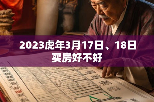 2023虎年3月17日、18日买房好不好