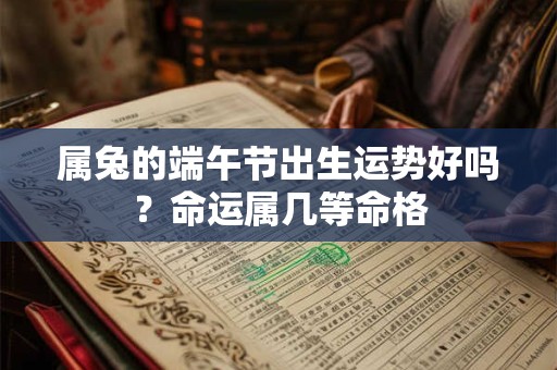 属兔的端午节出生运势好吗？命运属几等命格