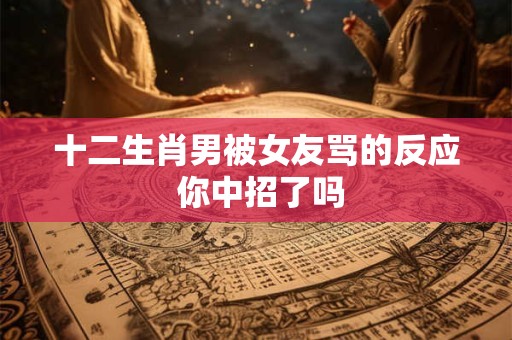 十二生肖男被女友骂的反应 你中招了吗