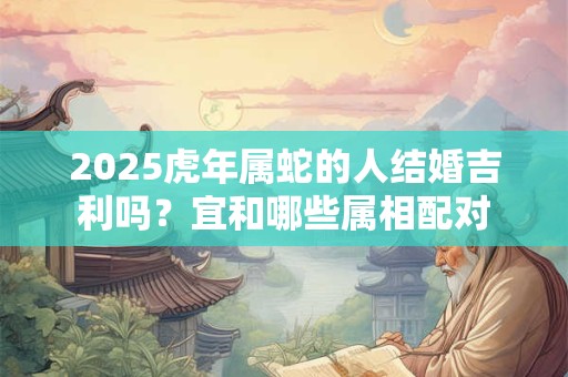 2025虎年属蛇的人结婚吉利吗？宜和哪些属相配对