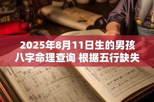 2025年8月11日生的男孩八字命理查询 根据五行缺失起名字 2025年8月11日生的男孩八字命理查询 根据五行缺失起名字