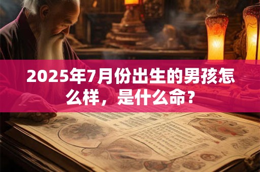 2025年7月份出生的男孩怎么样，是什么命？