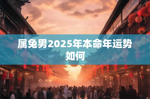 属兔男2025年本命年运势如何