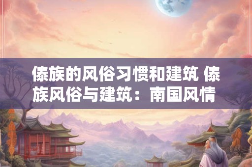 傣族的风俗习惯和建筑 傣族风俗与建筑：南国风情 水墨画卷