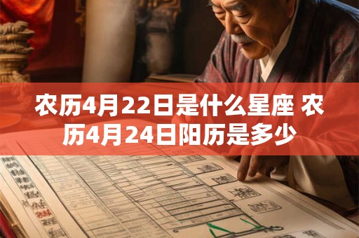 农历4月22日是什么星座 农历4月24日阳历是多少