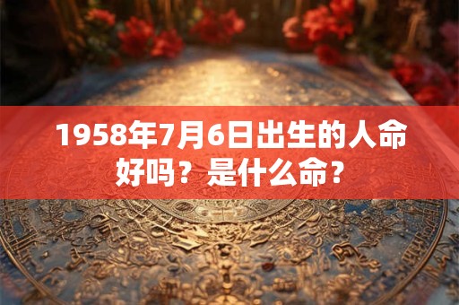 1958年7月6日出生的人命好吗？是什么命？
