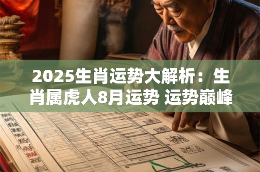 2025生肖运势大解析：生肖属虎人8月运势 运势巅峰勇往直前