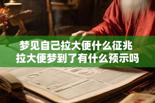 梦见自己拉大便什么征兆 拉大便梦到了有什么预示吗