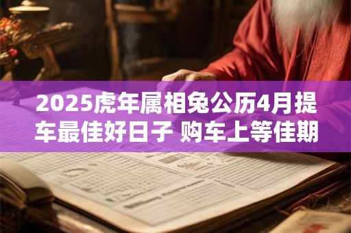 2025虎年属相兔公历4月提车最佳好日子 购车上等佳期
