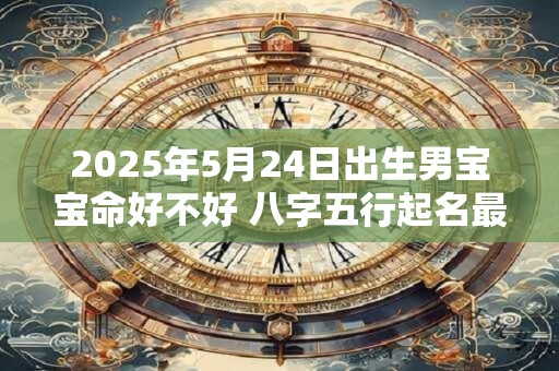 2025年5月24日出生男宝宝命好不好 八字五行起名最全款