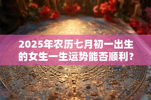 2025年农历七月初一出生的女生一生运势能否顺利？
