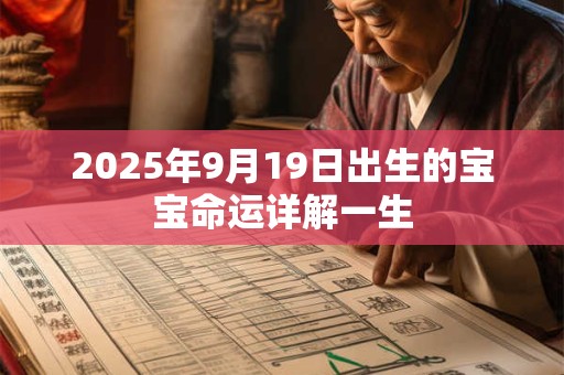 2025年9月19日出生的宝宝命运详解一生