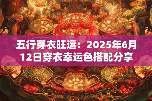 五行穿衣旺运：2025年6月12日穿衣幸运色搭配分享