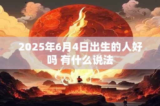 2025年6月4日出生的人好吗 有什么说法