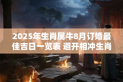 2025年生肖属牛8月订婚最佳吉日一览表 避开相冲生肖