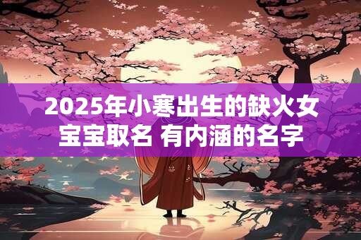 2025年小寒出生的缺火女宝宝取名 有内涵的名字