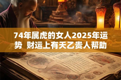 74年属虎的女人2025年运势  财运上有天乙贵人帮助