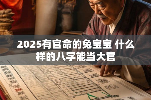 2025有官命的兔宝宝 什么样的八字能当大官