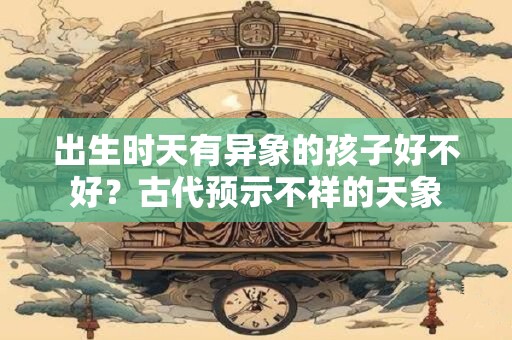 出生时天有异象的孩子好不好？古代预示不祥的天象