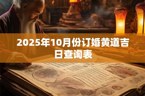 2025年10月份订婚黄道吉日查询表
