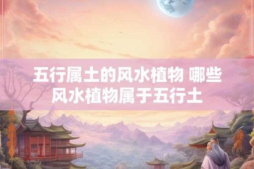 五行属土的风水植物 哪些风水植物属于五行土