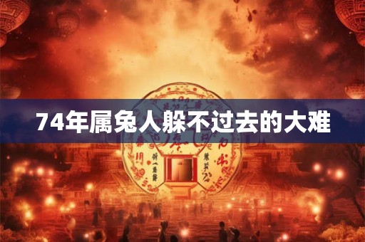74年属兔人躲不过去的大难