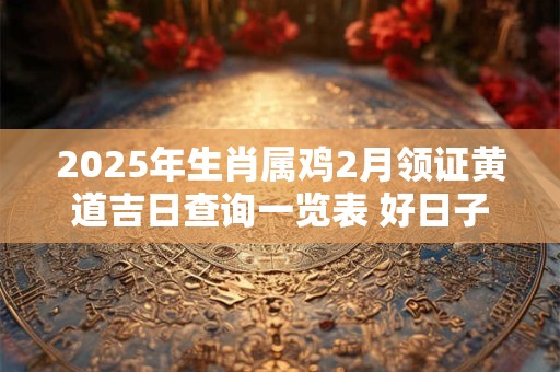 2025年生肖属鸡2月领证黄道吉日查询一览表 好日子查询