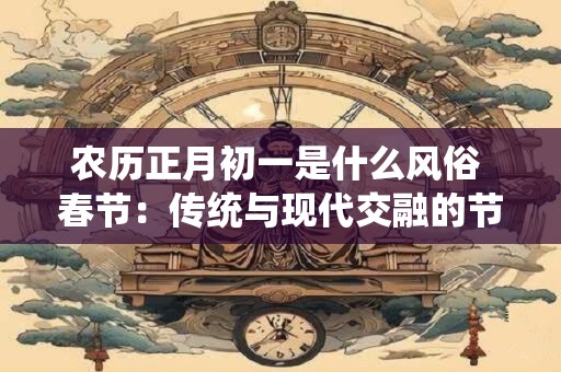 农历正月初一是什么风俗 春节：传统与现代交融的节日盛宴