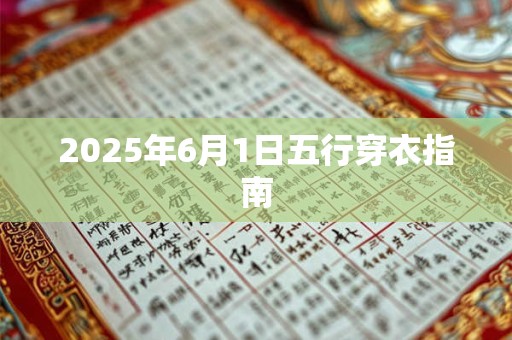 2025年6月1日五行穿衣指南