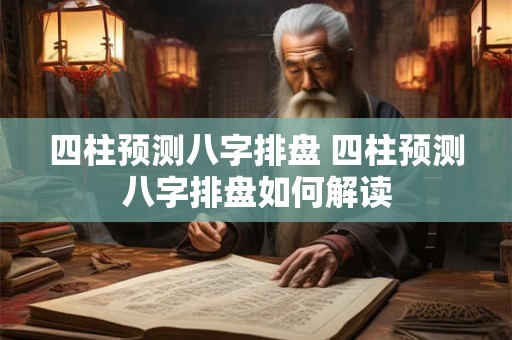 四柱预测八字排盘 四柱预测八字排盘如何解读