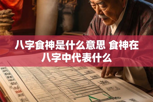 八字食神是什么意思 食神在八字中代表什么