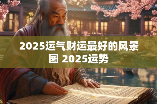2025运气财运最好的风景图 2025运势