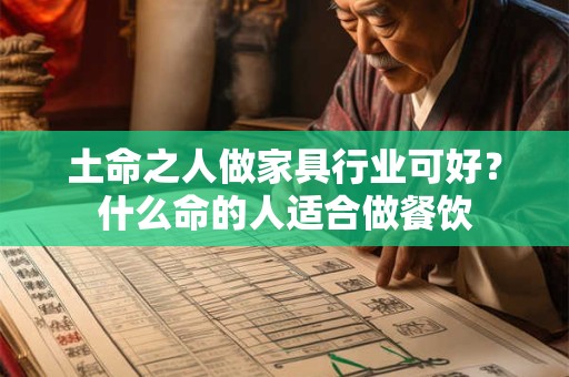 土命之人做家具行业可好?什么命的人适合做餐饮 土命之人做家具行业可好?什么命的人适合做餐饮