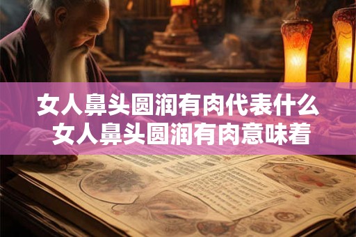 女人鼻头圆润有肉代表什么 女人鼻头圆润有肉意味着什么